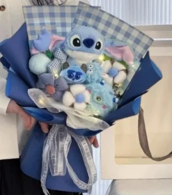 Bouquet de peluche Stitch bleu