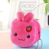 La fraise rose câlin - petit sac en peluche