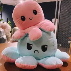 La pieuvre géante - peluche réversible