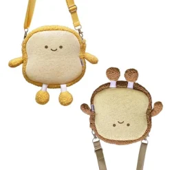 Le toast - sac à bandoulière en peluche