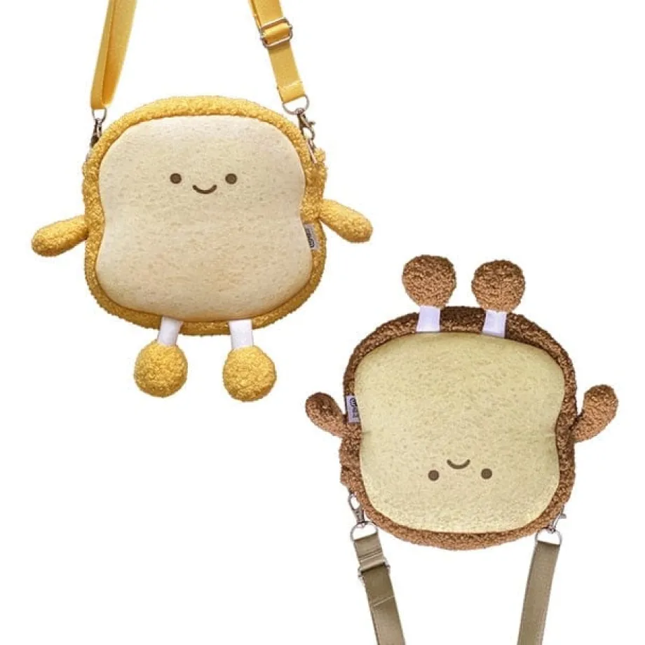 Le toast - sac à bandoulière en peluche
