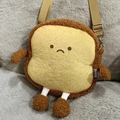 Le toast - sac à bandoulière en peluche