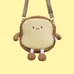 Le toast - sac à bandoulière en peluche
