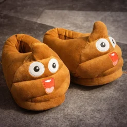 L'émoji content - chausson en peluche