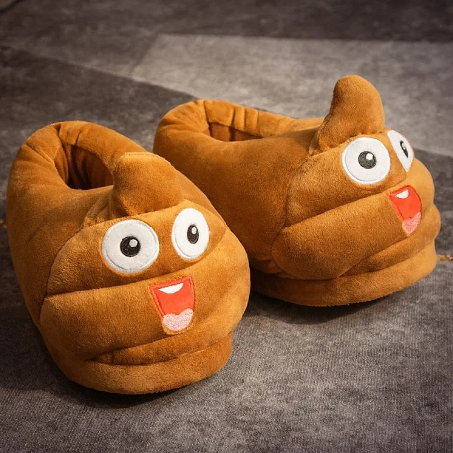 L'émoji content - chausson en peluche