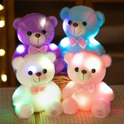 Ours en peluche lumineux avec un nœud de papillon
