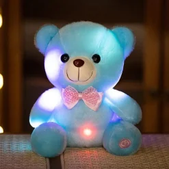 Ours en peluche lumineux avec un nœud de papillon