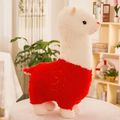Peluche alpaga robe colorée doux et câlin enfant