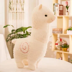 Peluche alpaga robe colorée doux et câlin enfant