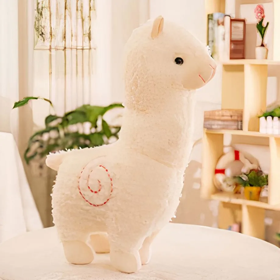 Peluche alpaga robe colorée doux et câlin enfant