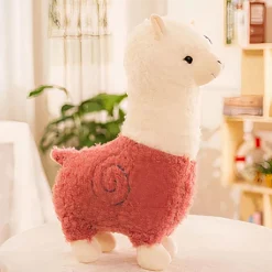 Peluche alpaga robe colorée doux et câlin enfant