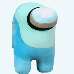 Peluche Among Us turquoise moelleuse compagnon jeu