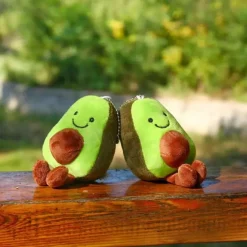 Peluche avocat vert porte-clés mignon