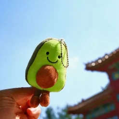Peluche avocat vert porte-clés mignon