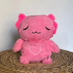 Peluche axolotl rose douce veilleuse musicale enfant