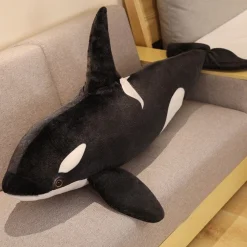 Peluche baleine noir et blanche