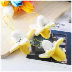 Peluche banane jaune amusante douce et originale