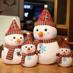 Peluche bonhomme de neige de noël