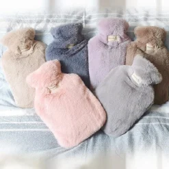 Peluche bouillotte à fourrure