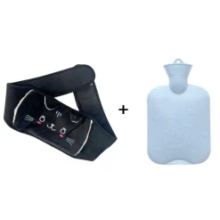 Peluche bouillotte ceinture chat