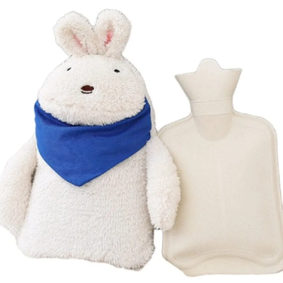 Peluche bouillotte lapin à fourrure chaud