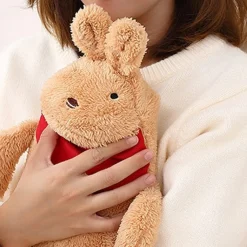 Peluche bouillotte lapin à fourrure chaud