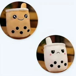 Peluche bubble tea réversible mignon enfant jouet doux
