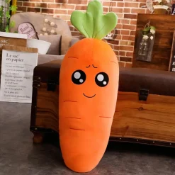 Peluche carotte géante douce timide décoration chambre