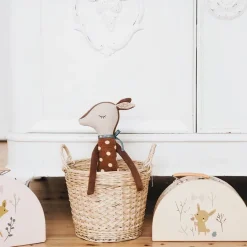 Peluche cerf doux hiver enfant câlin en velours