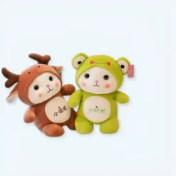 Peluche chat grenouille mignon doux costume enfant jeu