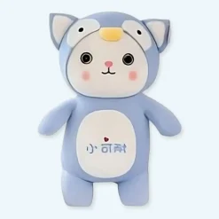 Peluche chat pingouin déguisement doux enfant amusant