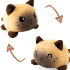 Peluche chats réversible coloré