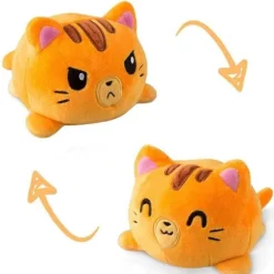 Peluche chats réversible coloré