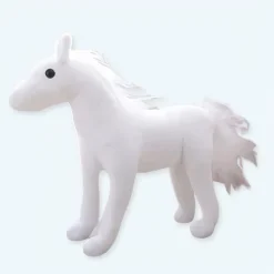 Peluche cheval blanc doux et câlin enfant rêveur