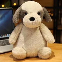 Peluche chien assis marron clair