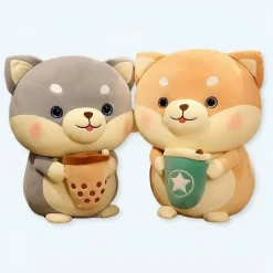 Peluche chien gourmand doux Bubble Tea enfant