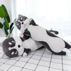 Peluche chien husky longs à câlins