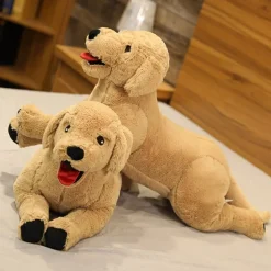 Peluche chien labrador marron