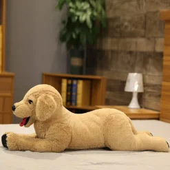 Peluche chien labrador marron
