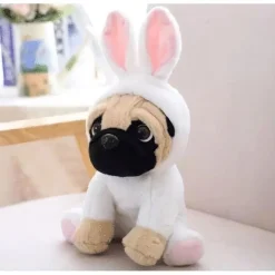 Peluche chien lapin déguisement doux enfant amusant
