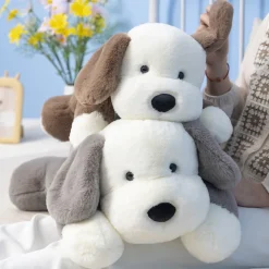 Peluche chien marron toute douce