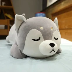 Peluche chien shiba inu gris