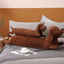 Peluche chien teckel marron doux