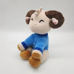 Peluche chèvre douce câline pour enfants laineux