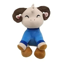 Peluche chèvre douce câline pour enfants laineux