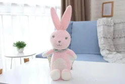Peluche cochet lapin tout rose