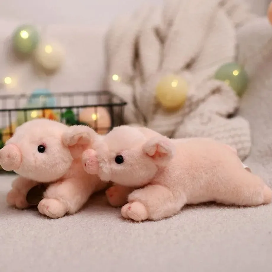 Peluche cochon réaliste et douce