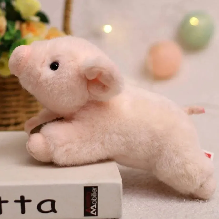 Peluche cochon réaliste et douce