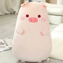 Peluche cochon squishmallow rose pale aux yeux ronds