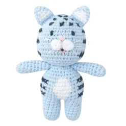 Peluche crochet léopard bleu tacheté